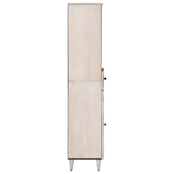 Meuble de salle de bain en bois de manguier 160 cm Blanc - 35% de remise