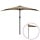 Parasol de balcon demi-cercle taupe 300x155 cm - 33% de remise