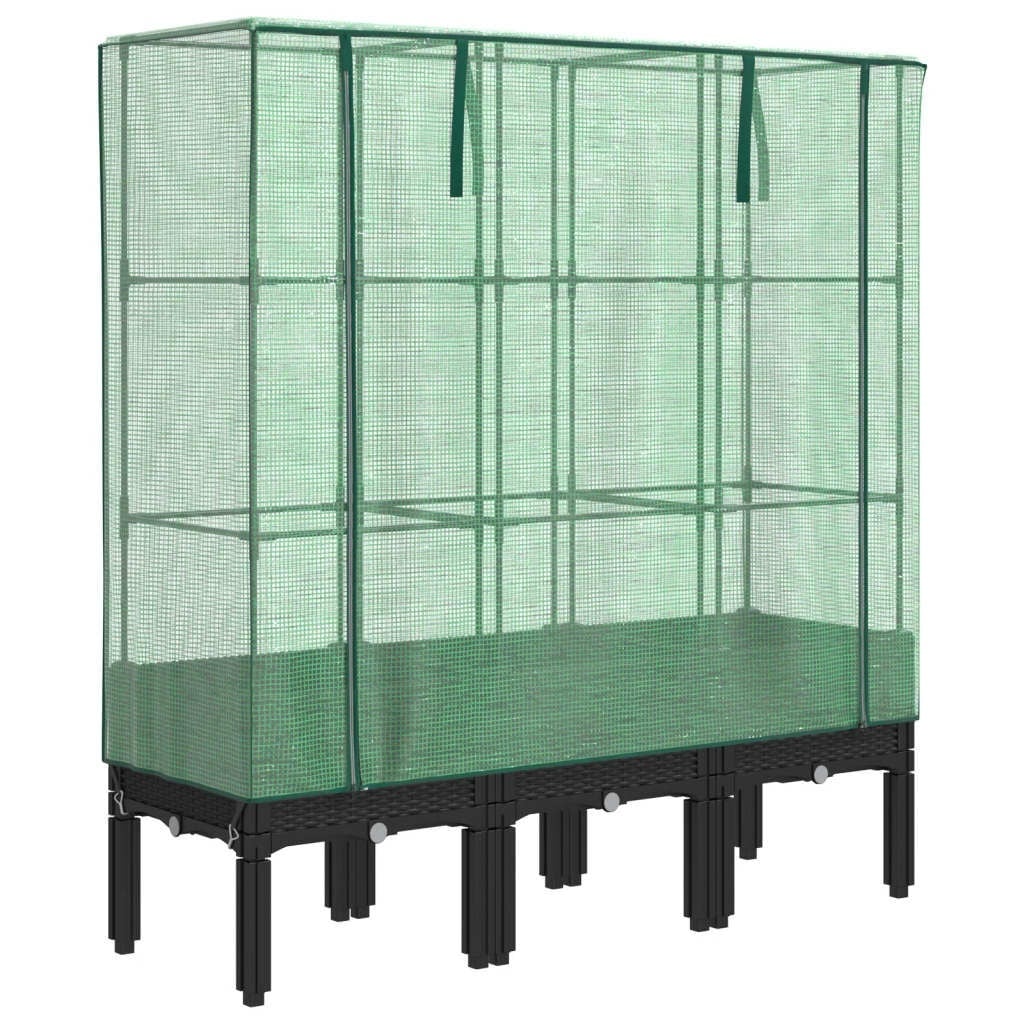 Bac à fleurs surélevé avec serre 120x40cm - 34% de remise