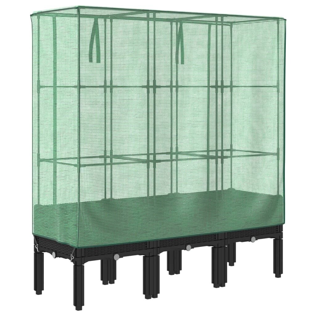 Bac à fleurs surélevé avec serre 120x40cm - 34% de remise