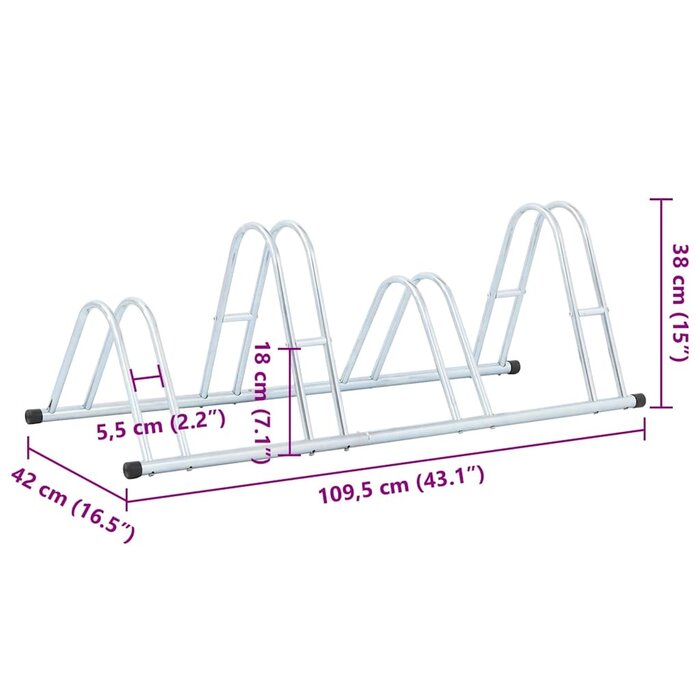 Support à vélos pour 4 vélos en acier galvanisé - 32% de remise