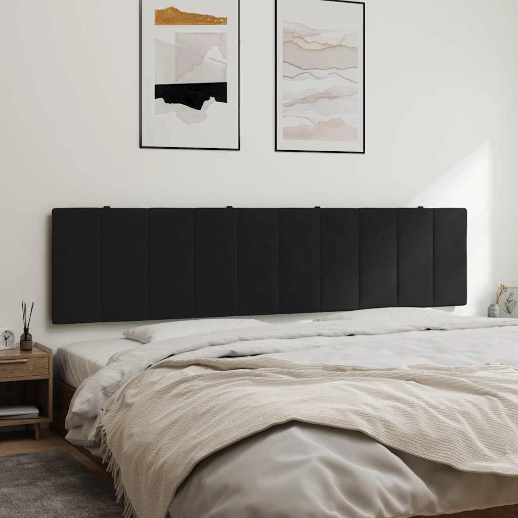 Coussin de tête de lit 200 cm en velours noir - 33% de remise