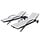 Ensemble 2 bains de soleil avec table rotin noir - 35% de remise
