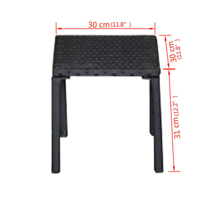 Ensemble 2 bains de soleil avec table rotin noir - 35% de remise
