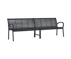 Vidaxl Banc de jardin double 231 cm - Acier et bois composite - 47% de remise