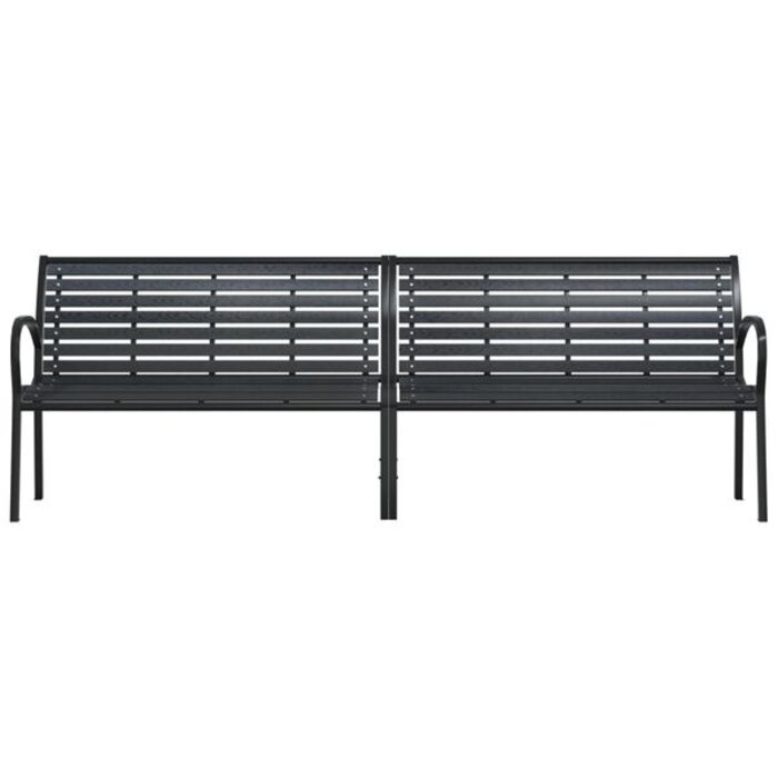 Banc de jardin double 231 cm - Acier et bois composite - 35% de remise