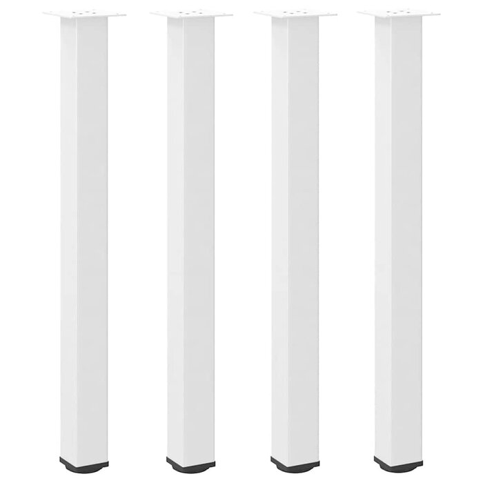 Lot de 4 pieds de table acier blanc 90-92 cm - 29% de remise