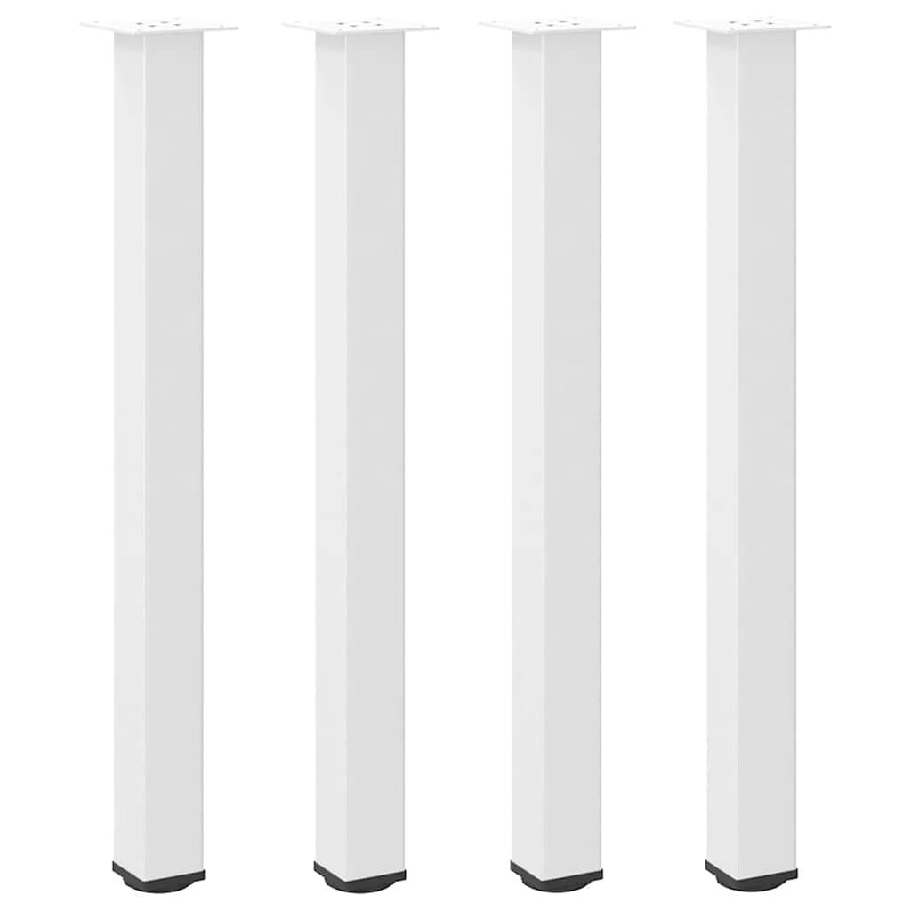 Lot de 4 pieds de table acier blanc 90-92 cm - 29% de remise