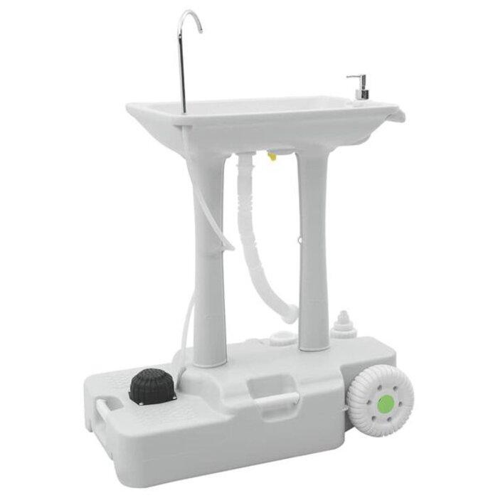 Lave-mains de camping portable à roulettes - Gris - 35% de remise