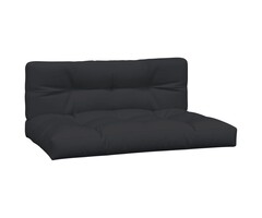Vidaxl Lot de 2 coussins pour palette noir - 120x80 cm - 46% de remise