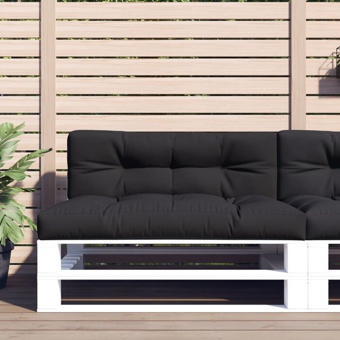 Lot de 2 coussins pour palette, noir - 34% de remise