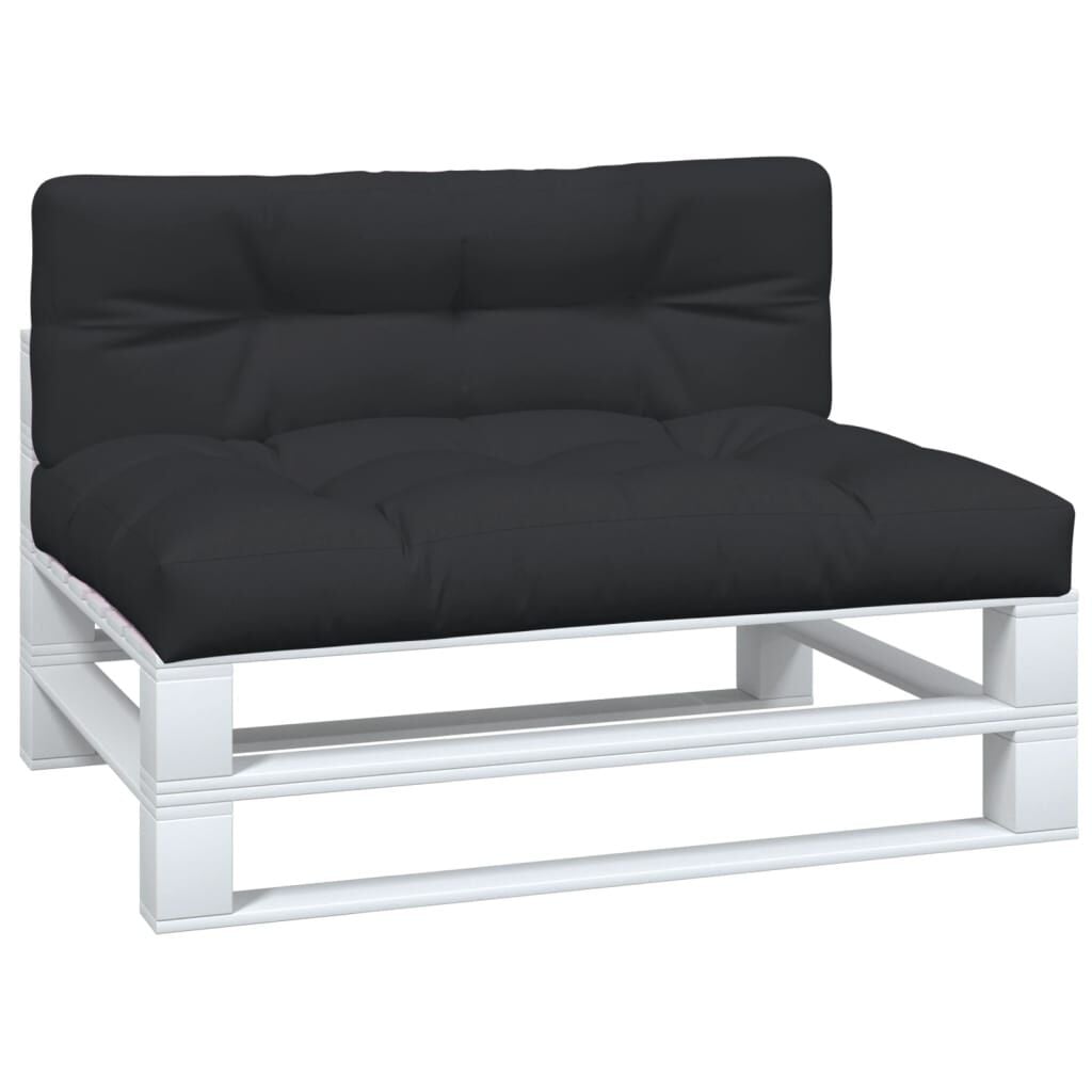 Lot de 2 coussins pour palette, noir - 34% de remise