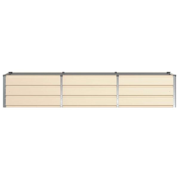 Bac à fleurs en acier ivoire 240 x 80 x 45 cm - 33% de remise
