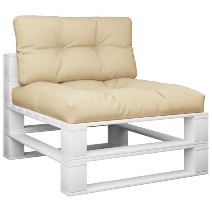 Ensemble 2 coussins pour palette beige - 33% de remise