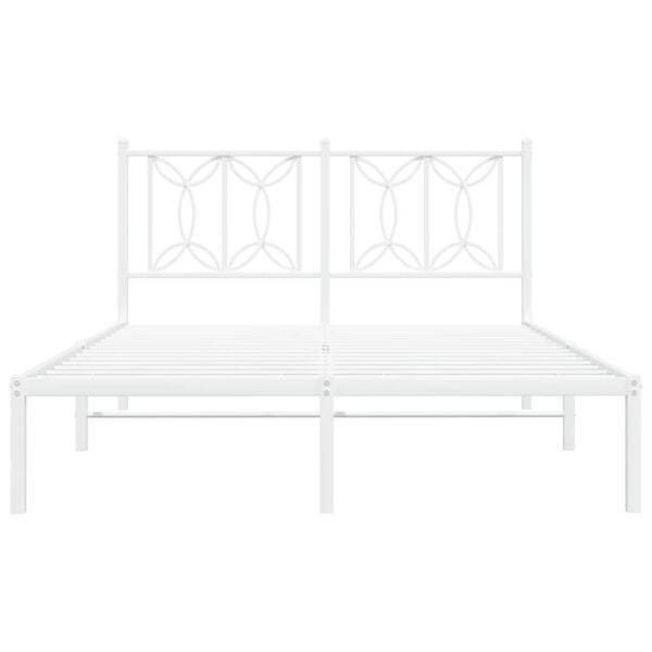 Cadre de lit en acier blanc 140x190 cm - 34% de remise
