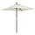 Parasol carré en bois 198x198 cm - Sable - 34% de remise