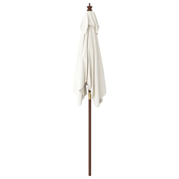 Parasol carré en bois 198x198 cm - Sable - 34% de remise