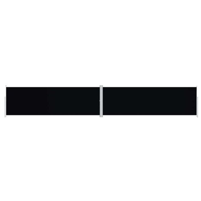 Pare-vent rétractable 200x1200 cm Noir - 35% de remise