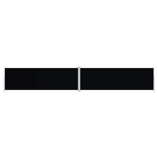 Pare-vent rétractable 200x1200 cm Noir - 35% de remise