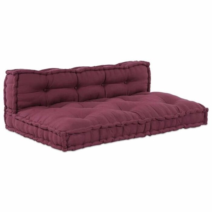 Coussin pour canapé palette 120x80cm - Bordeaux - 35% de remise