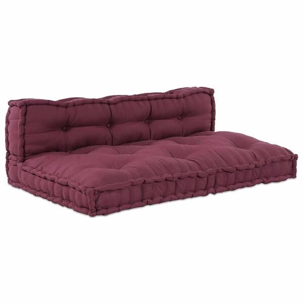 Coussin pour canapé palette 120x80cm - Bordeaux - 35% de remise