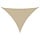 Voile d'ombrage triangulaire 7x5x5m beige - 33% de remise