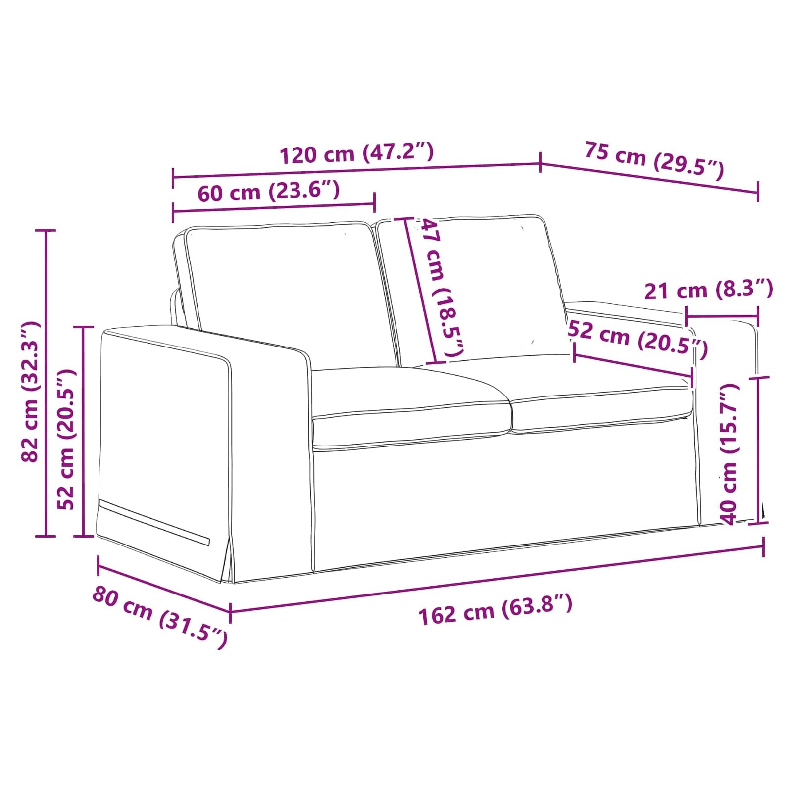Canapé moderne crème 162cm - 35% de remise - Déballé / Bon état