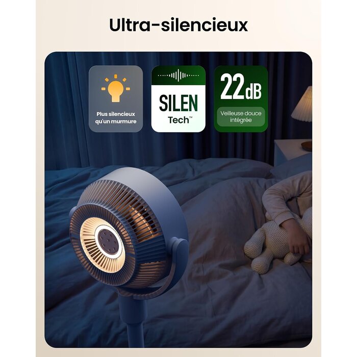 Ventilateur intelligent RGB blanc et beige - 34% de remise