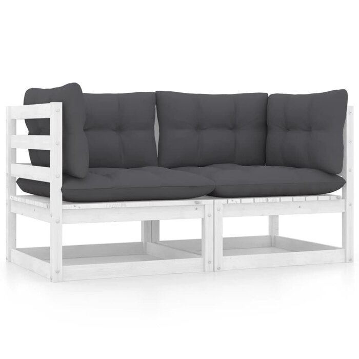 Banquette de jardin 2 places en pin blanc - 34% de remise