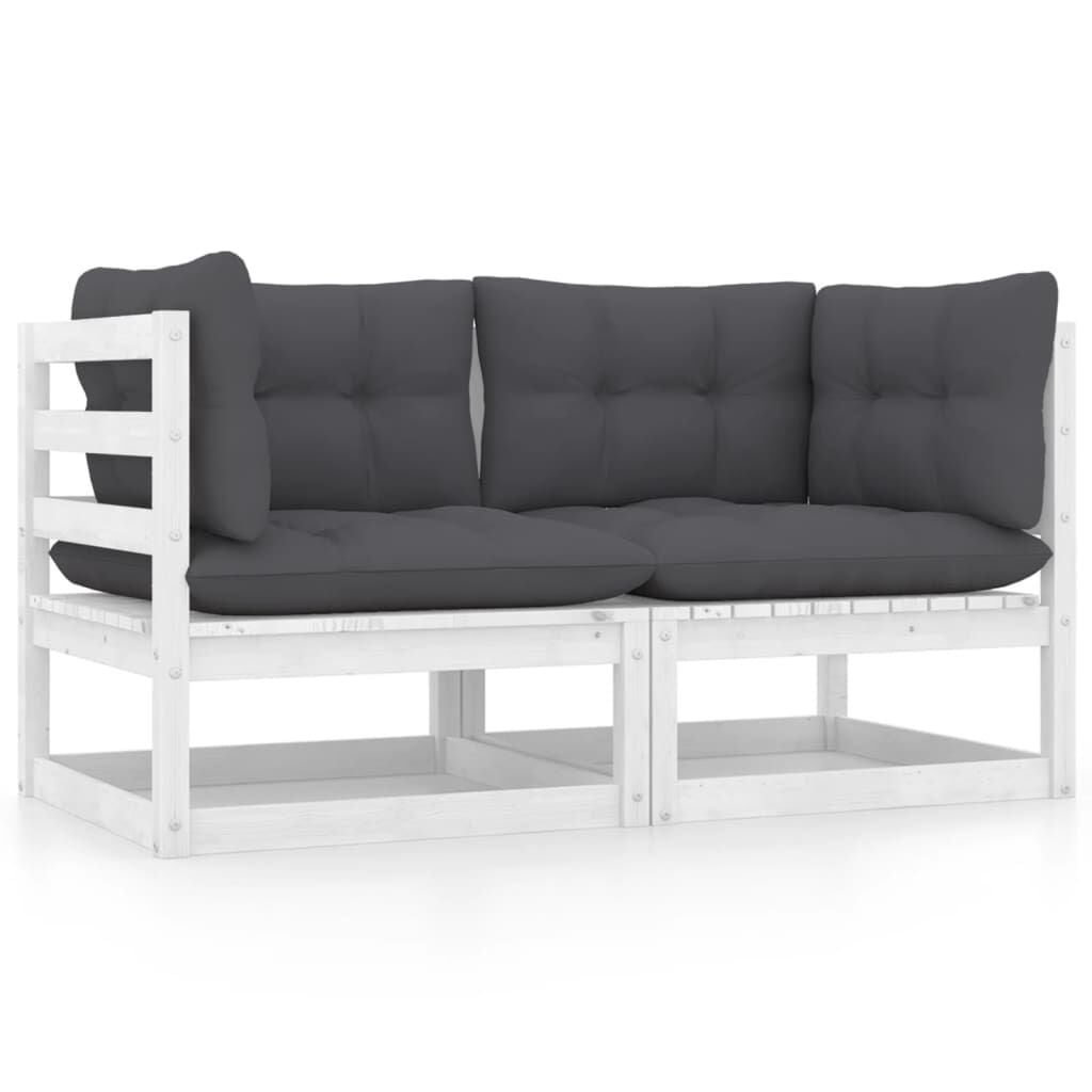Banquette de jardin 2 places en pin blanc - 34% de remise