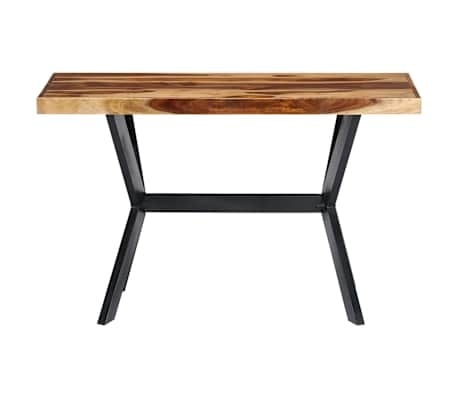 Table à manger industrielle en bois d'acacia massif - 120x60 cm - 35% de remise