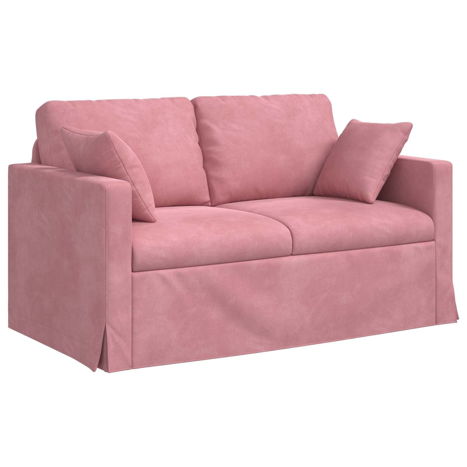 Canapé moderne en velours rose - 138x78 cm - 35% de remise