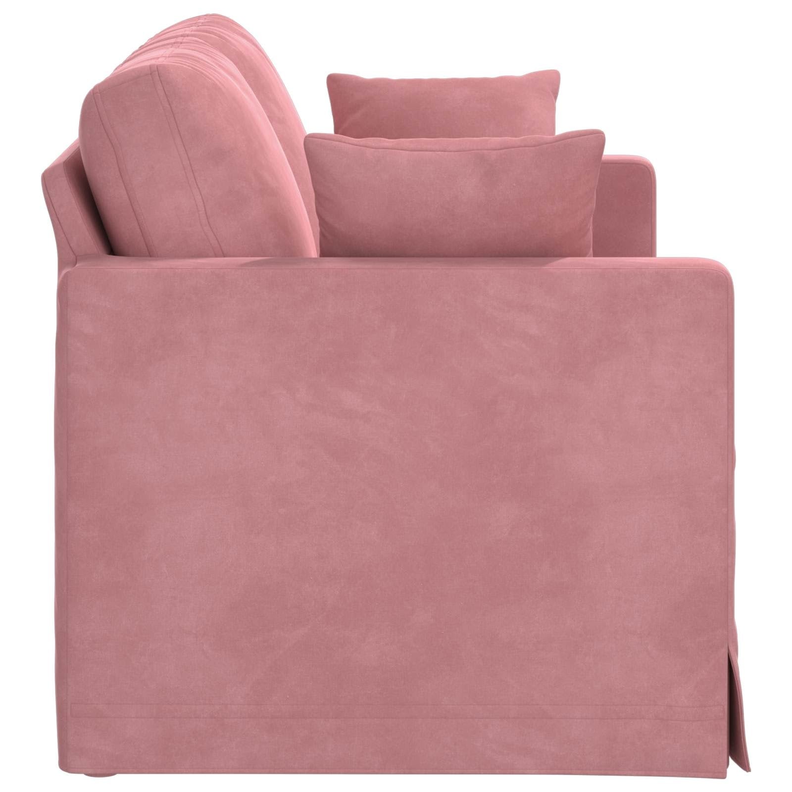 Canapé moderne en velours rose - 138x78 cm - 35% de remise