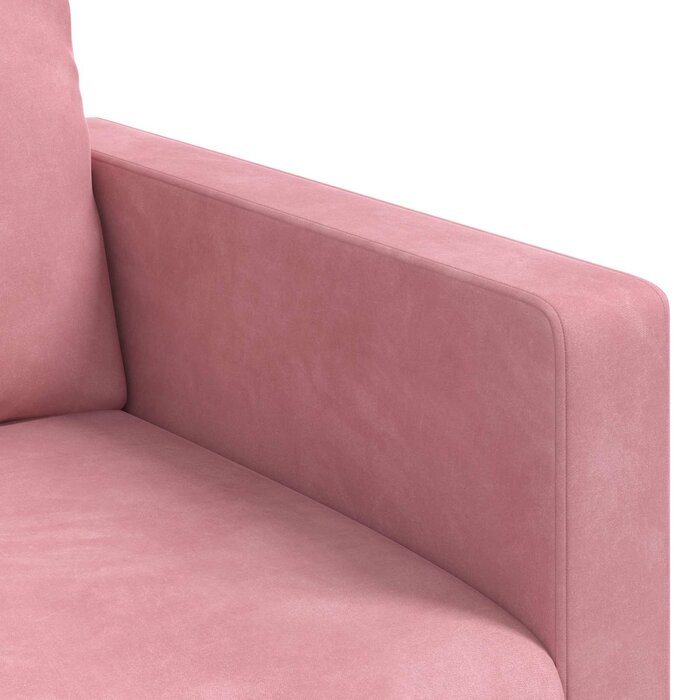 Canapé moderne en velours rose - 138x78 cm - 35% de remise