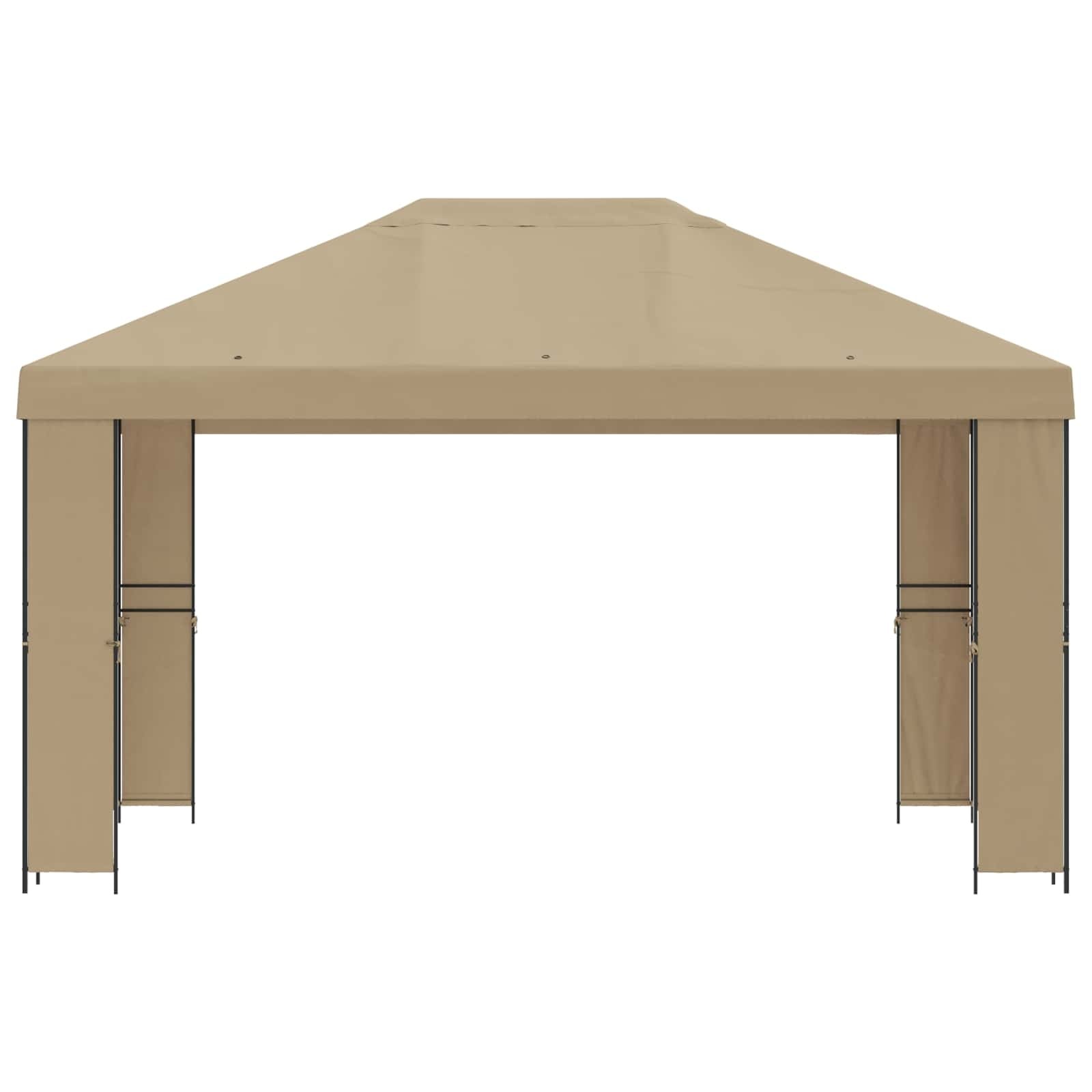 Pavillon de jardin 4 x 3 m Beige - 35% de remise