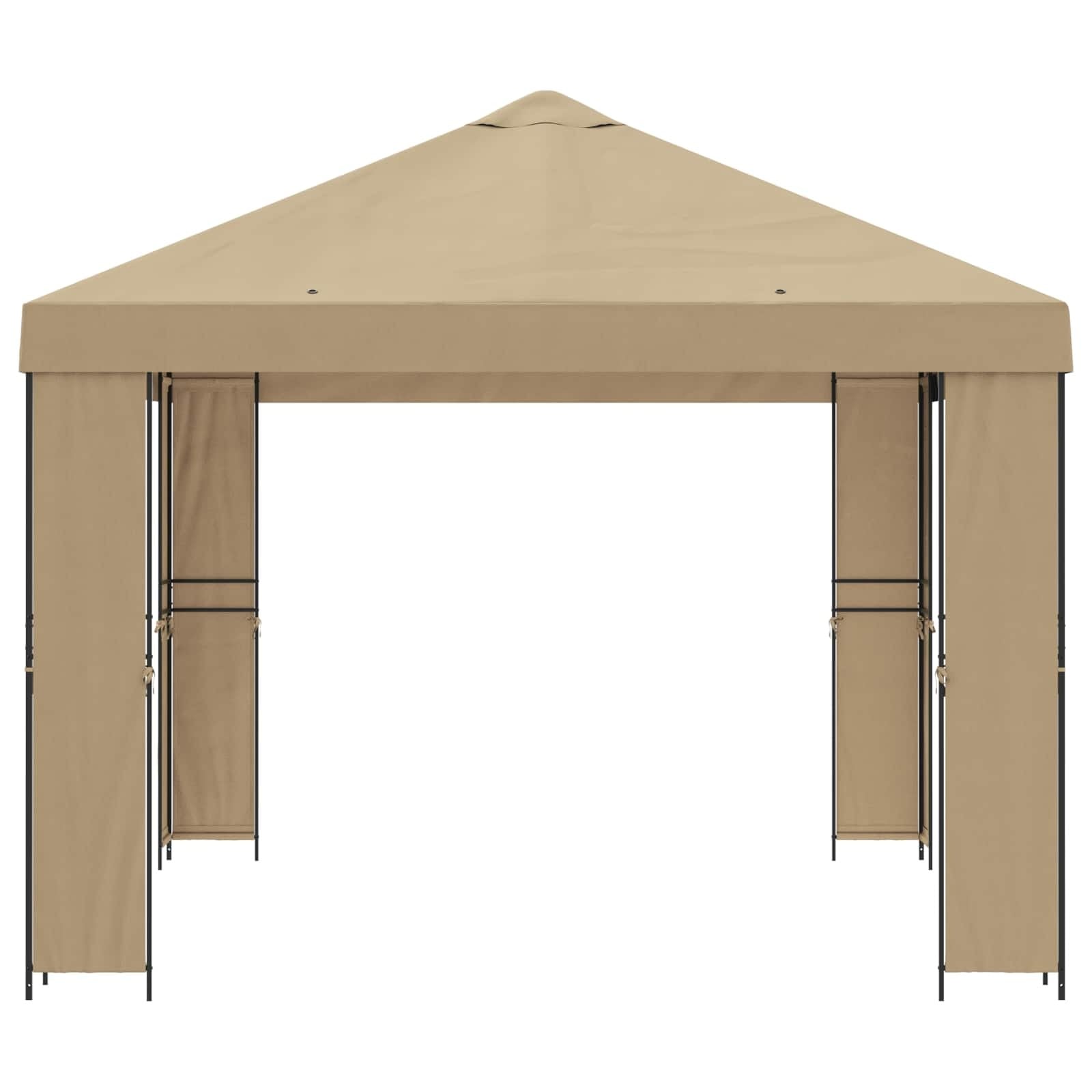 Pavillon de jardin 4 x 3 m Beige - 35% de remise