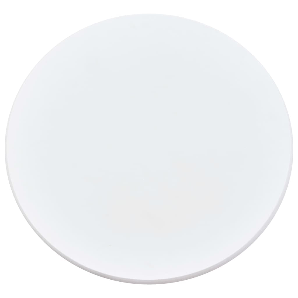 Table de bar ronde 60x107,5 cm MDF blanc et métal noir - 34% de remise