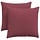 Lot de 2 coussins rouge vin 45x45cm - 31% de remise