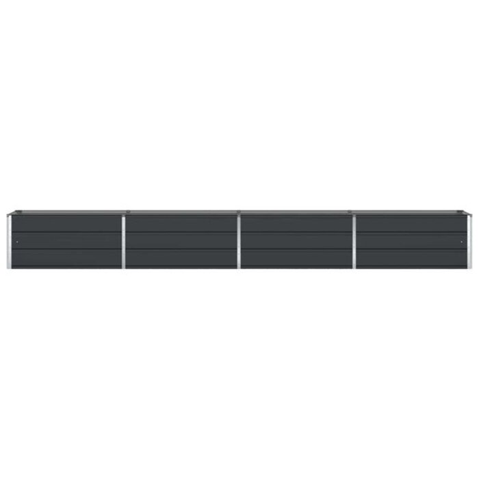 Grande jardinière en acier galvanisé anthracite 385 cm - 34% de remise