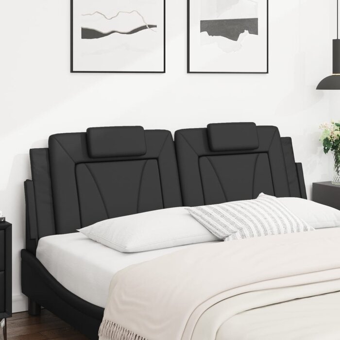Coussin de tête de lit 160 cm similicuir noir - 33% de remise