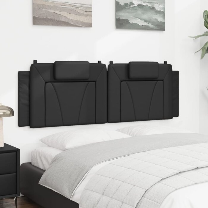 Coussin de tête de lit 160 cm similicuir noir - 33% de remise