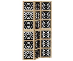 Vidaxl Paravent 3 panneaux en bois de paulownia noir - 46% de remise