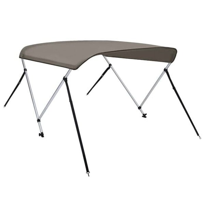 Taud de soleil Bimini 2 arceaux 150x120x110 cm gris - 34% de remise