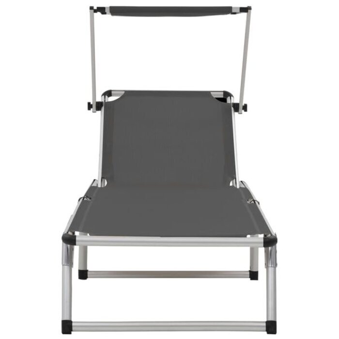 Bain de soleil pliable avec toit gris - 34% de remise