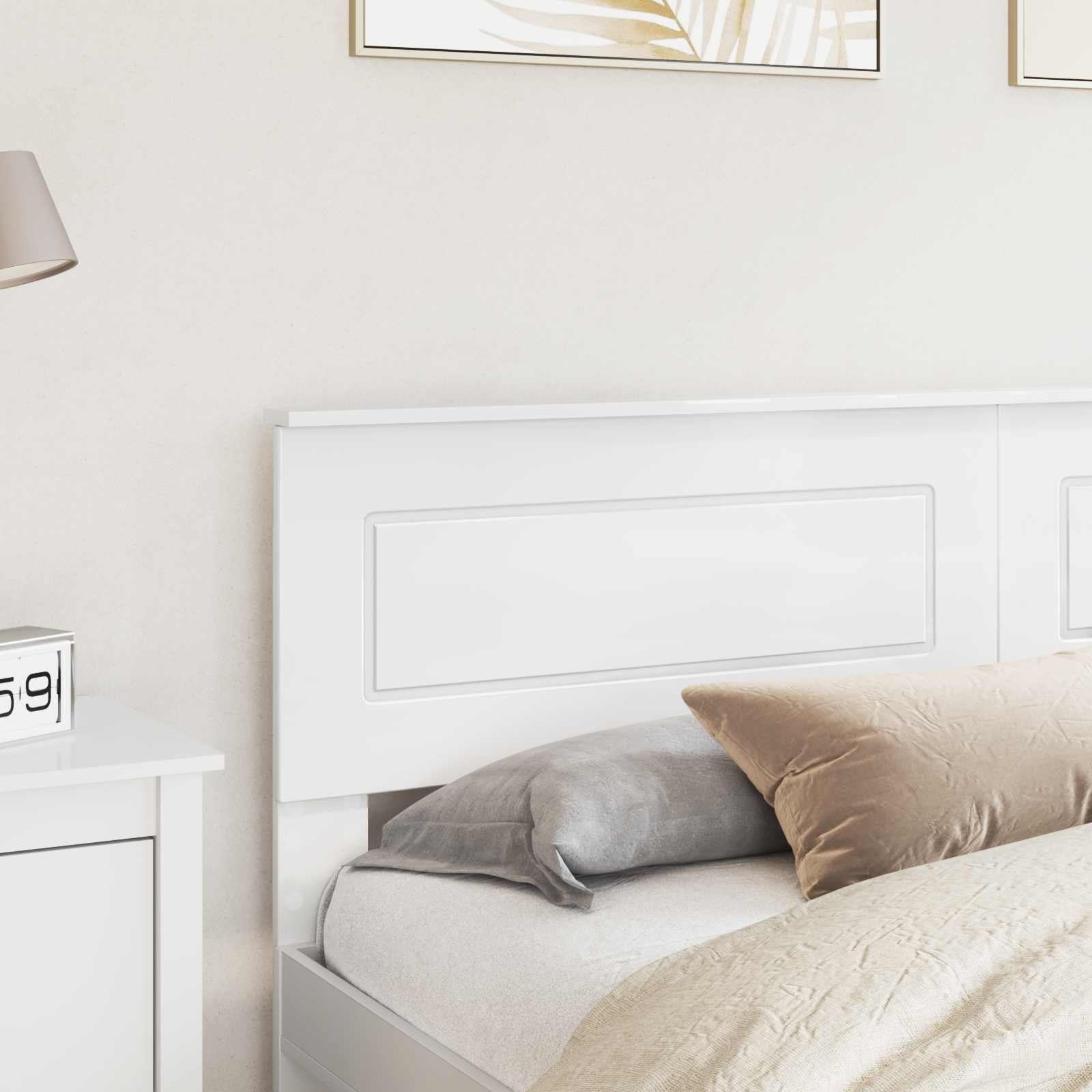 Tête de lit rectangulaire en bois blanc 203x90 cm - 34% de remise