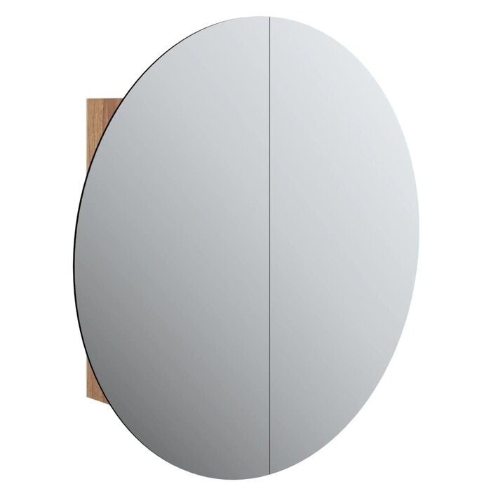 Armoire de salle de bain avec miroir LED - Aspect chêne - 30% de remise