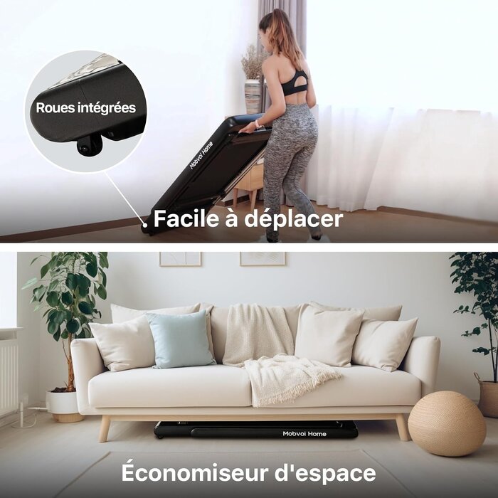 Tapis de course pliable compact noir 78x133 cm - 35% de remise