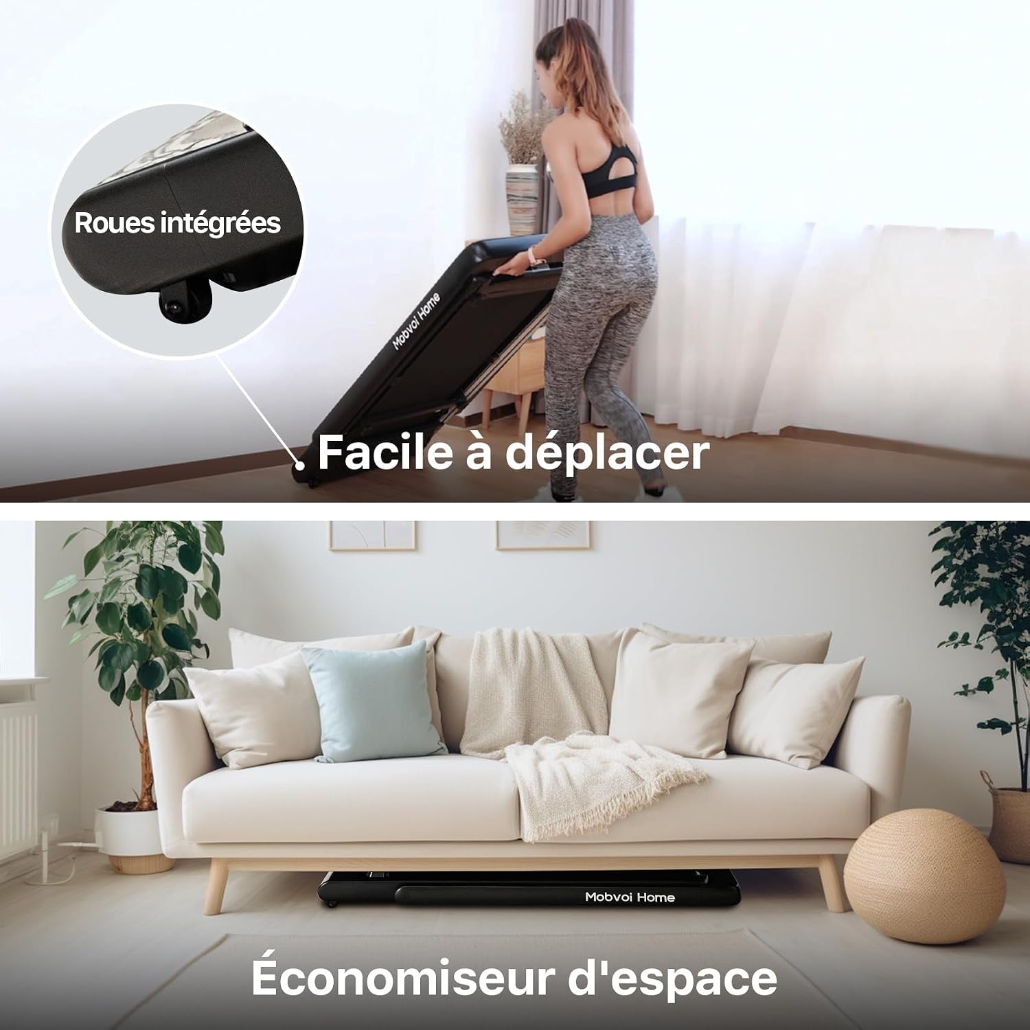 Tapis de course pliable compact noir 78x133 cm - 35% de remise