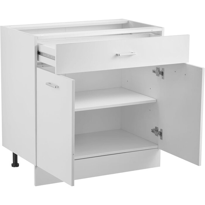 Meuble bas de cuisine blanc - 800x475x816mm - 34% de remise