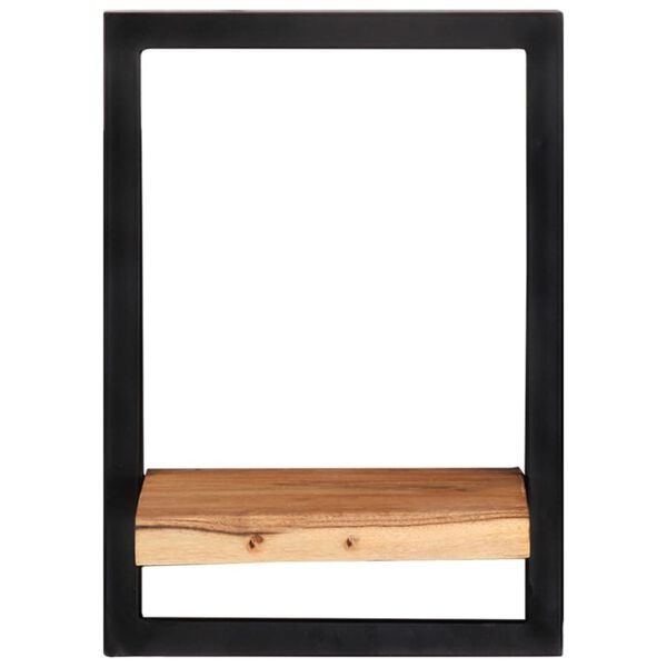 Lot de 2 étagères murales bois acacia et acier - 32% de remise